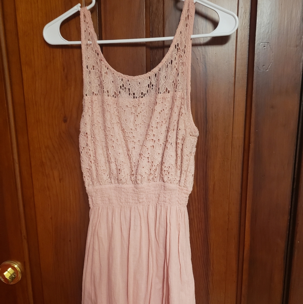 Pink floral dress